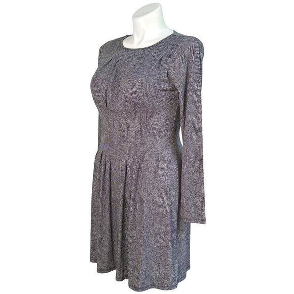 MICHAEL Michael Kors Herringbone-Print Matte-Jersey Dress, Women's Size L - Picture 9 of 12